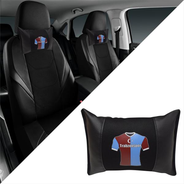 Auto Nackenkissen Nackenpolster Leder und gesticktes Polster Design Türkische Mannschaft Trabzon Trabzonspor Fussballtrikot